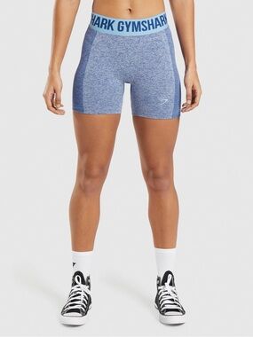 Gymshark Earl Blue Marl Flex Shorts - size small